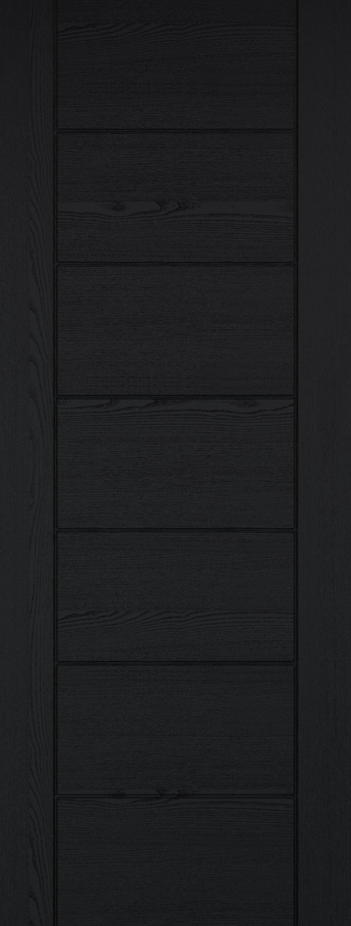 LPD Linear 7 Panel Black Laminate Pre-Finished Fire Door