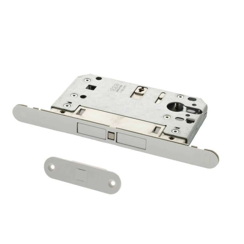 AGB Touch Magnetic Door Catch Euro Profile Sashlock - White