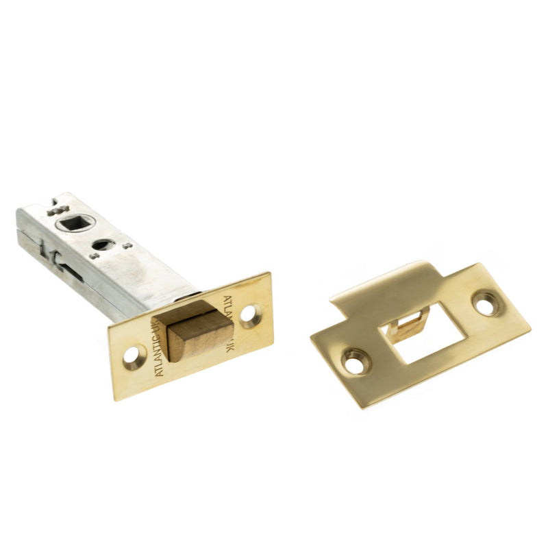 Atlantic Atlantic Heavy Duty Bolt Through Tubular Latch 4" - Raw Brass