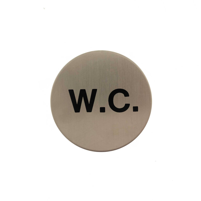 Atlantic WC Disc Sign 3M Adhesive 75mm - Satin Stainless Steel