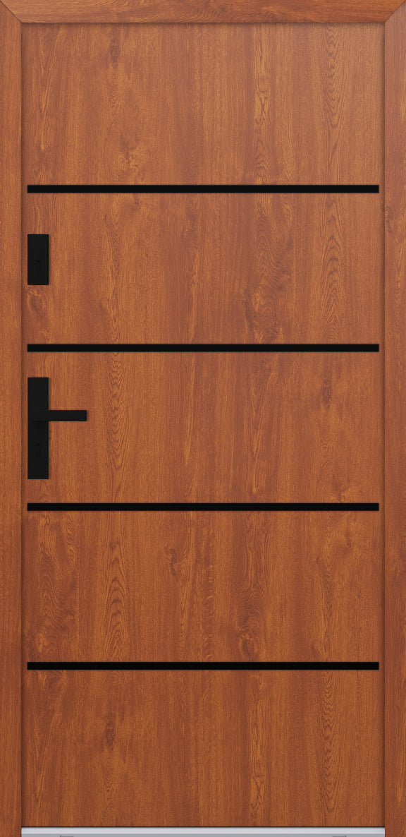 Turenwerke ATU 68 Design 522 Steel Door - Golden Oak - Blackline