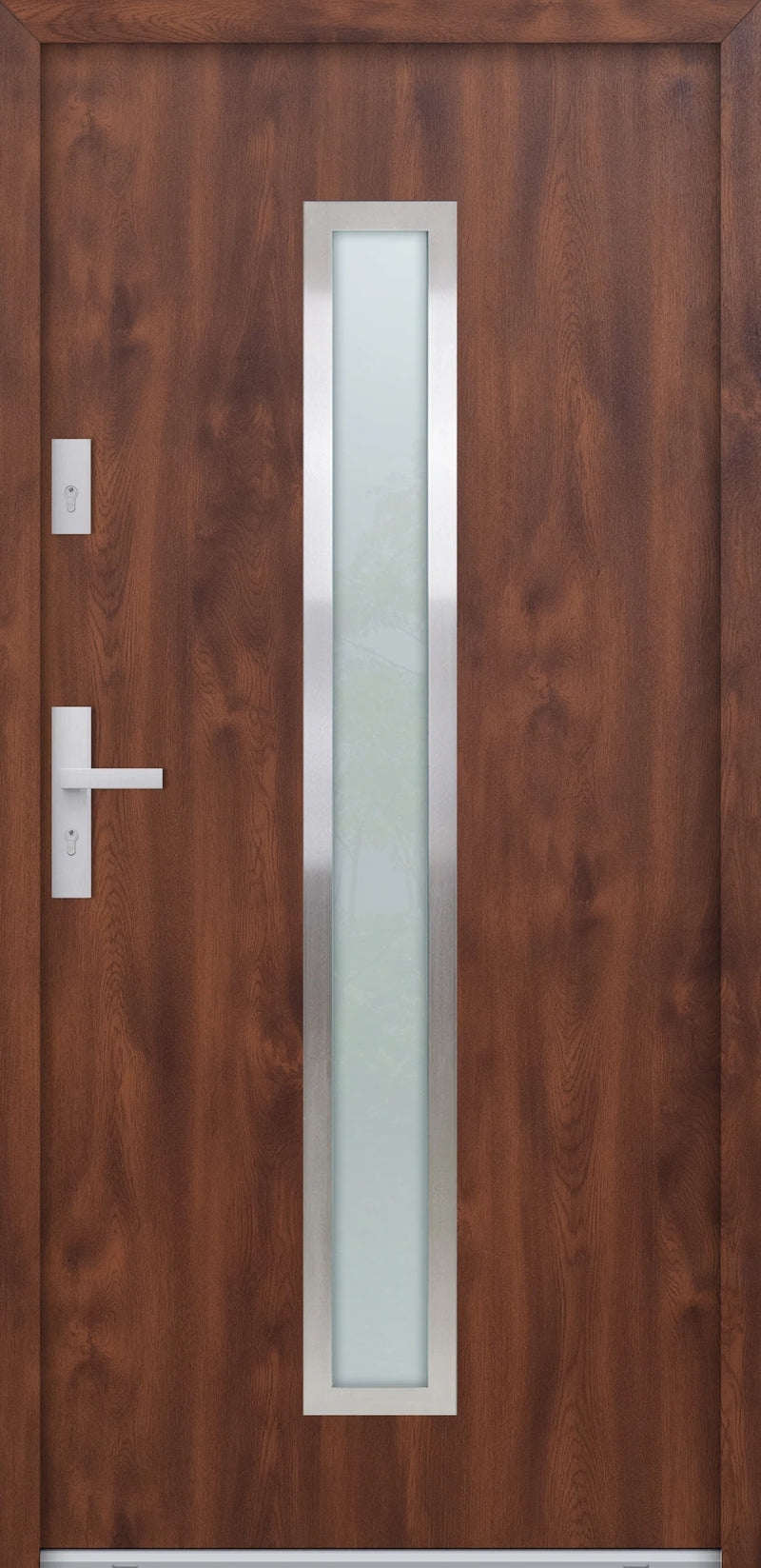 Turenwerke ATU 68 Design 600 Steel Door - Walnut