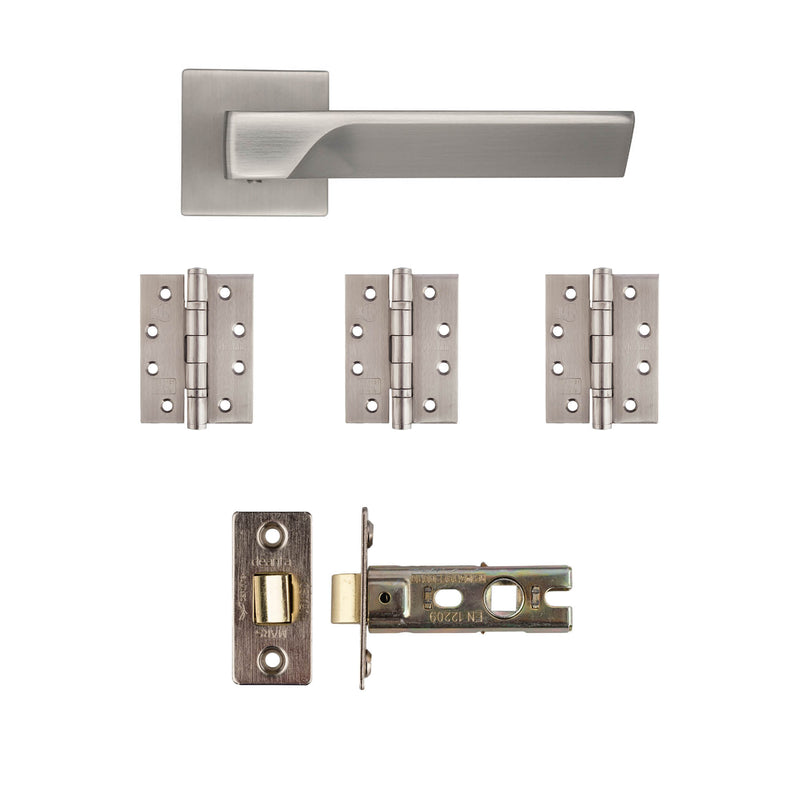 Deanta Athens Latch Kit Satin Nickel