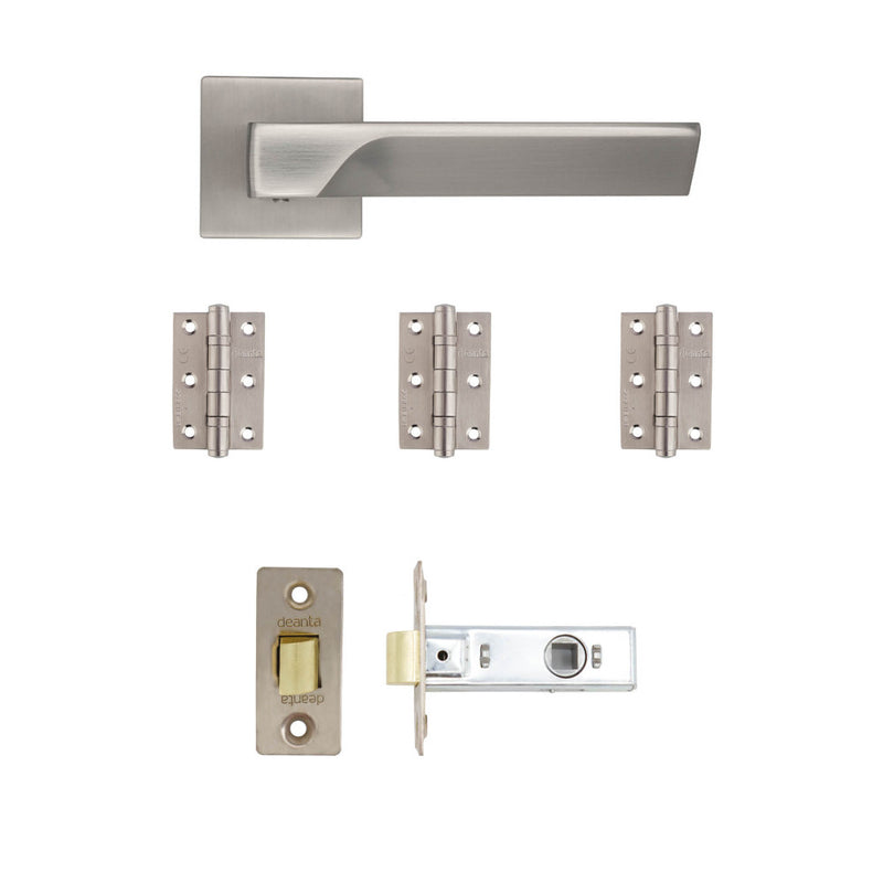 Deanta Athens Latch Kit Satin Nickel