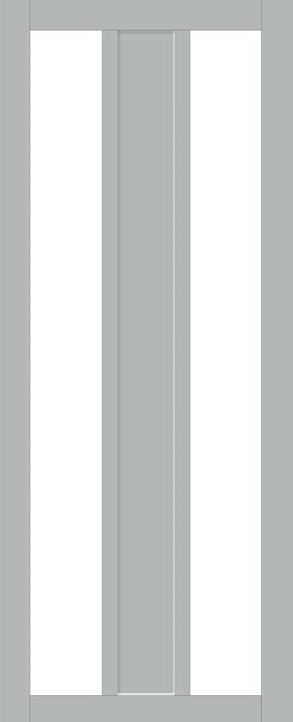 Handmade Eco Urban Avenue 2 Pane 1 Panel Door DD6410G Clear Glass Mist Grey Premium Primed