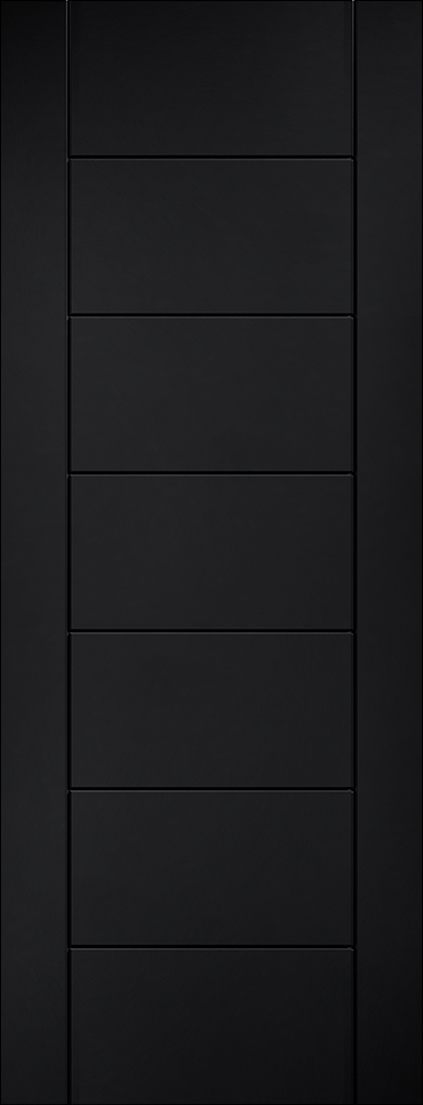 LPD Linear 7 Panel Black Laminate Pre-Finished Door