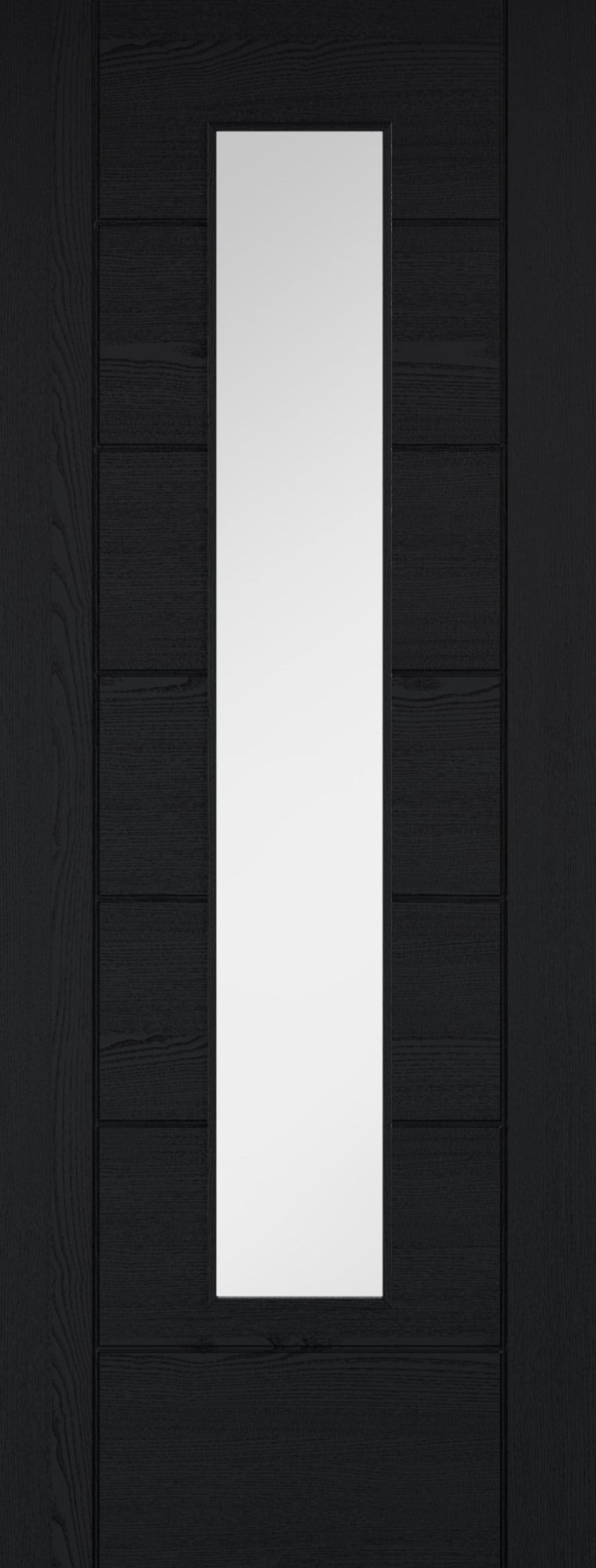 LPD Linear 7 Panel Glazed Black Laminate Pre-Finsished Door Internal door