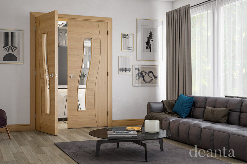 Deanta Oak Cadiz Glazed Internal door