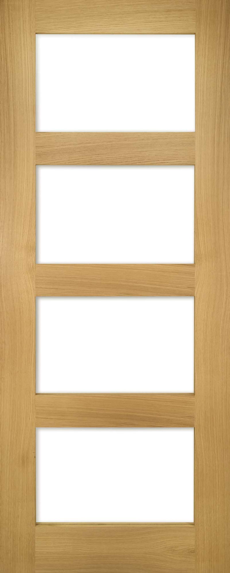 Deanta Oak Glazed Coventry Fire Door Pre-Finished FSC with FREE Handle