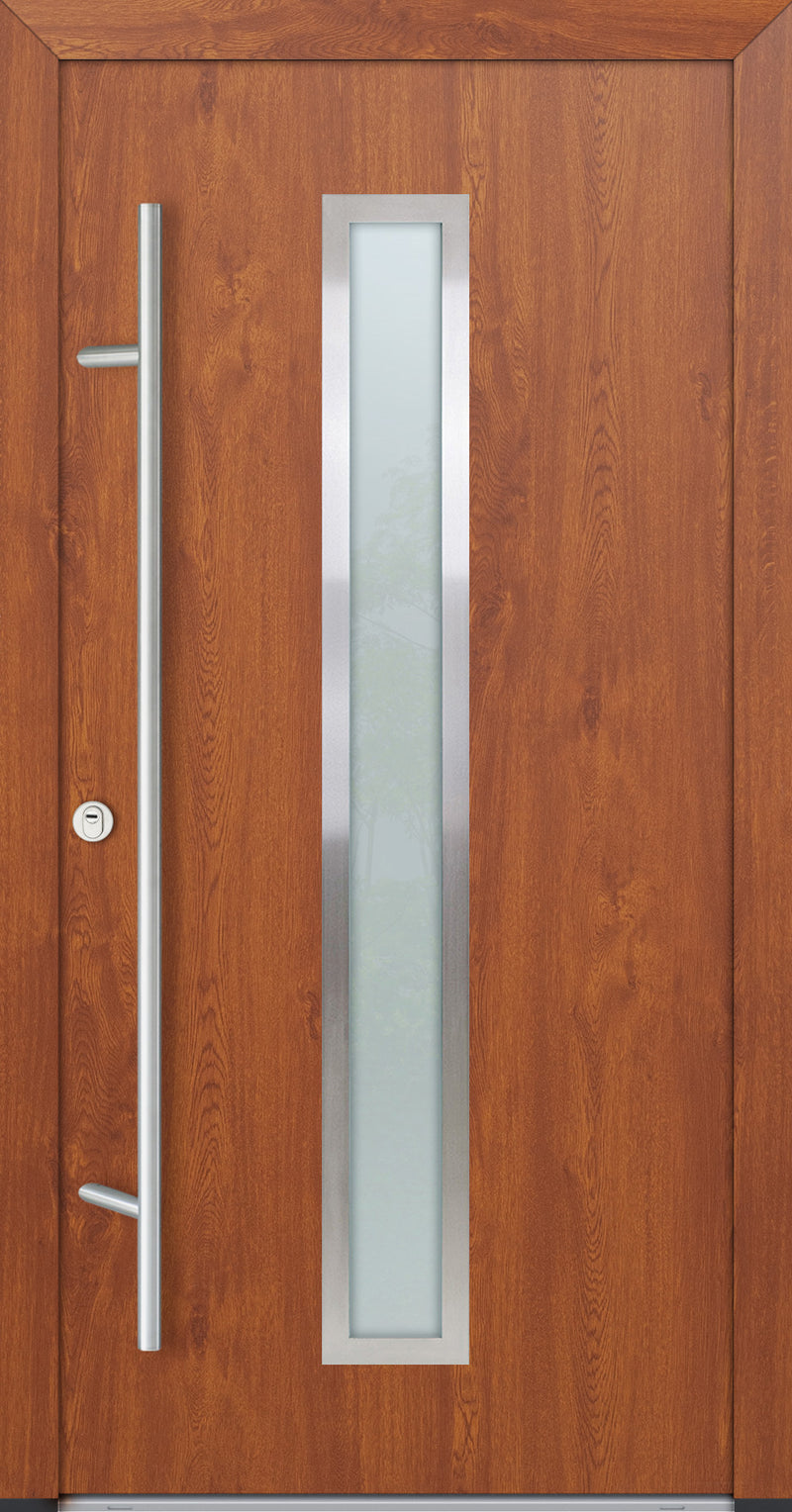 Turenwerke ALU-STEEL DS68 Design 01 Steel Door - Wood Finish Options