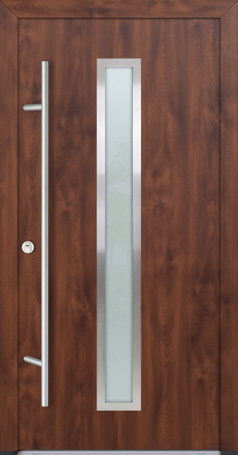 Turenwerke ALU-STEEL DS82 Design 01 Steel Door - Wood Finish Options