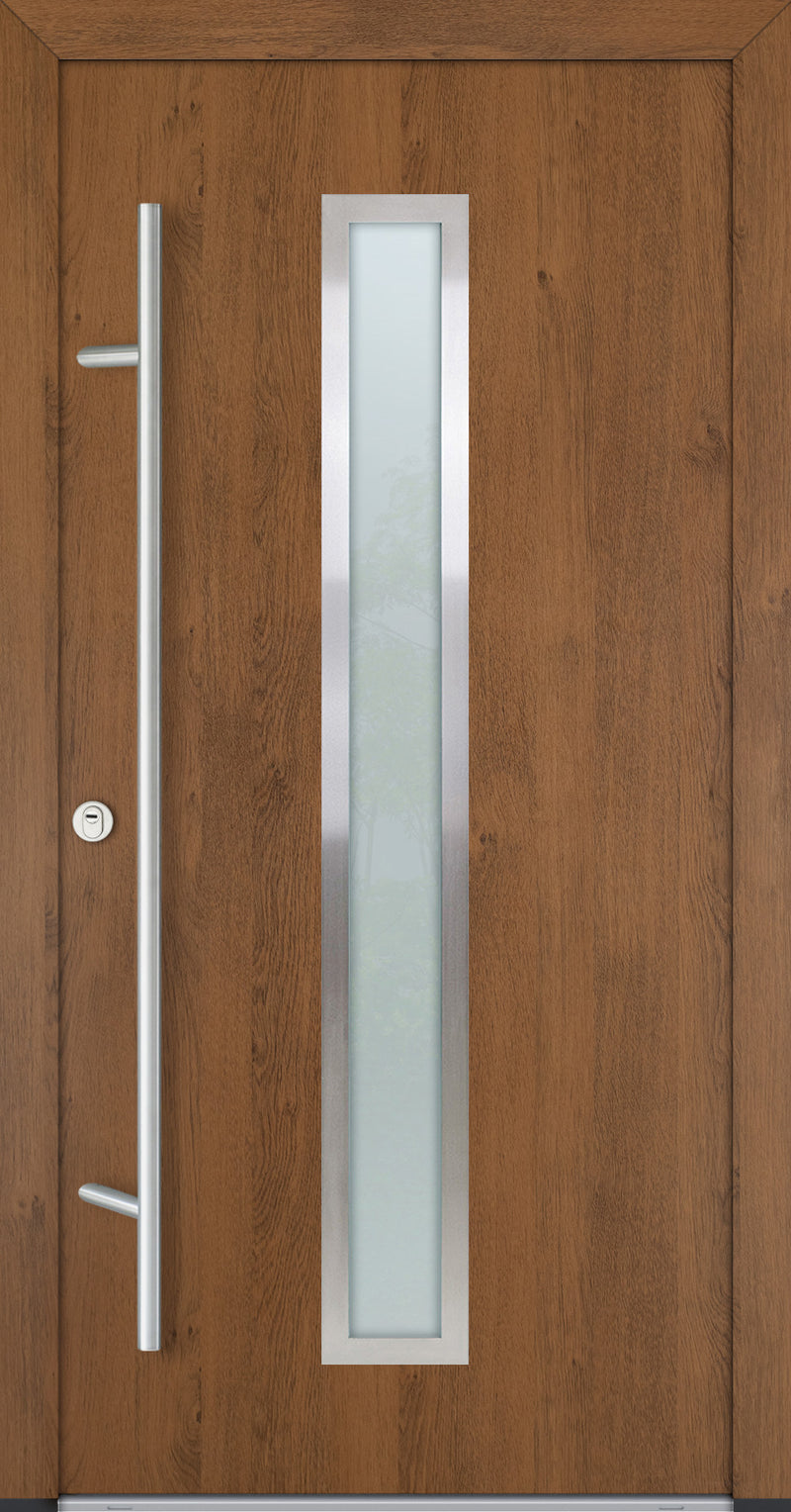 Turenwerke ALU-STEEL DS68 Design 01 Steel Door - Wood Finish Options