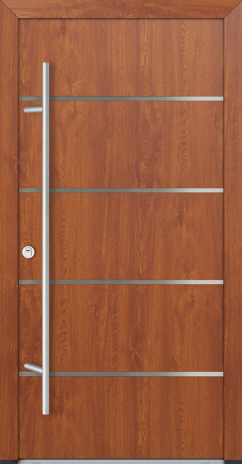 Turenwerke ALU-STEEL DS82 Design 02 Steel Door - Wood Finish Options