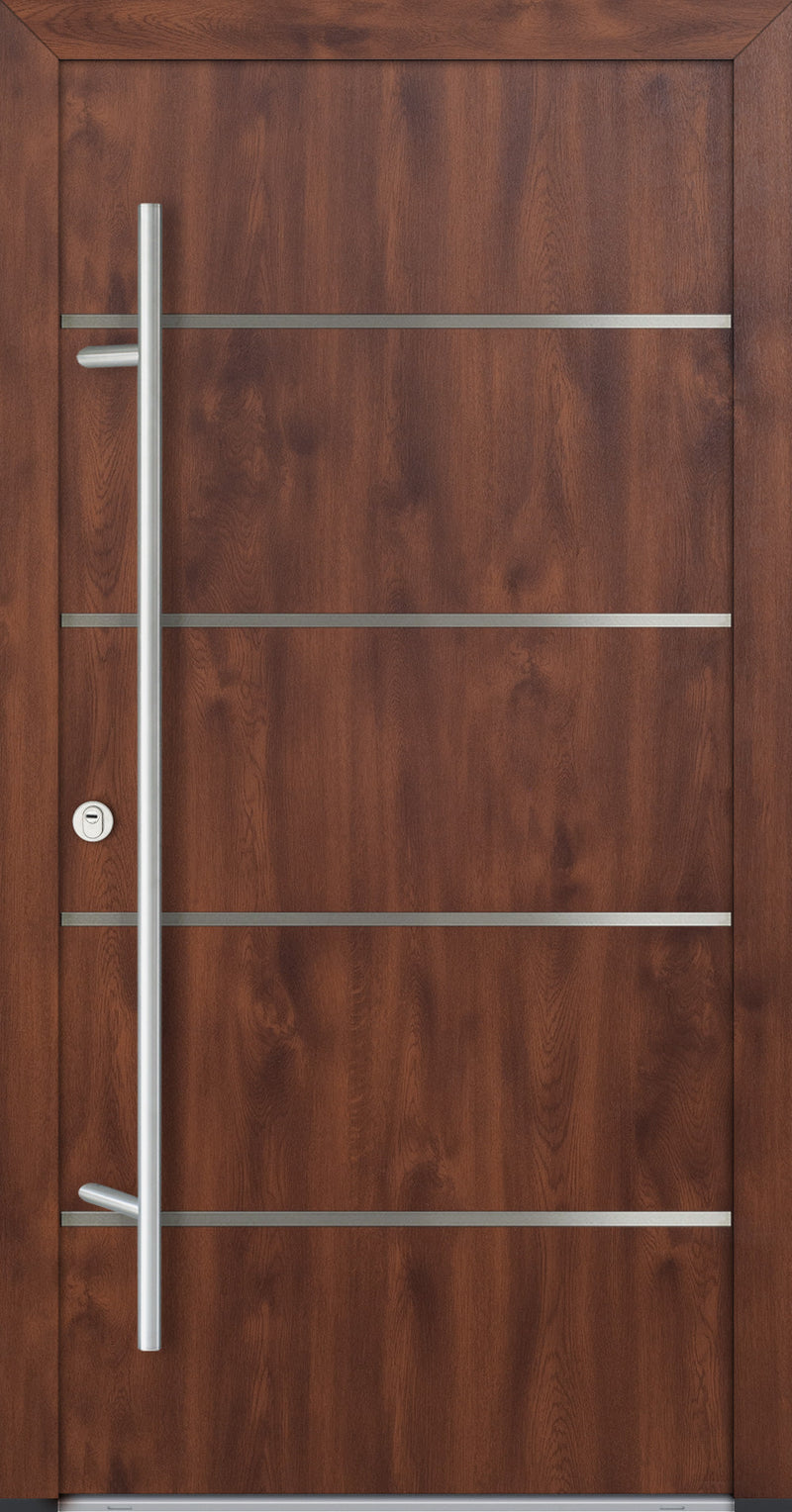 Turenwerke ALU-STEEL DS82 Design 02 Steel Door - Wood Finish Options