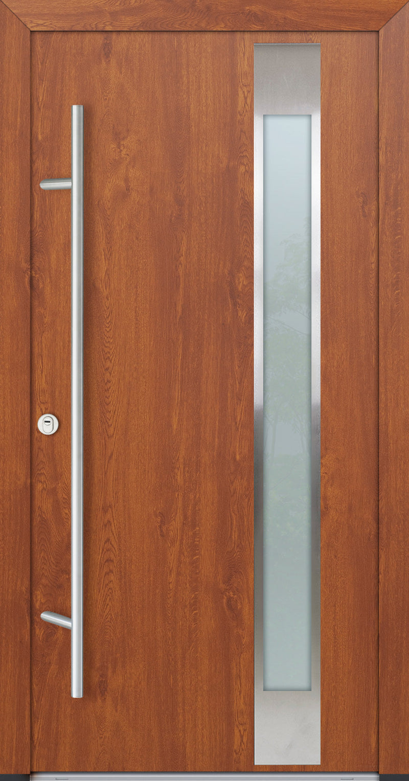 Turenwerke ALU-STEEL DS82 Design 04 Steel Door - Wood Finish Options