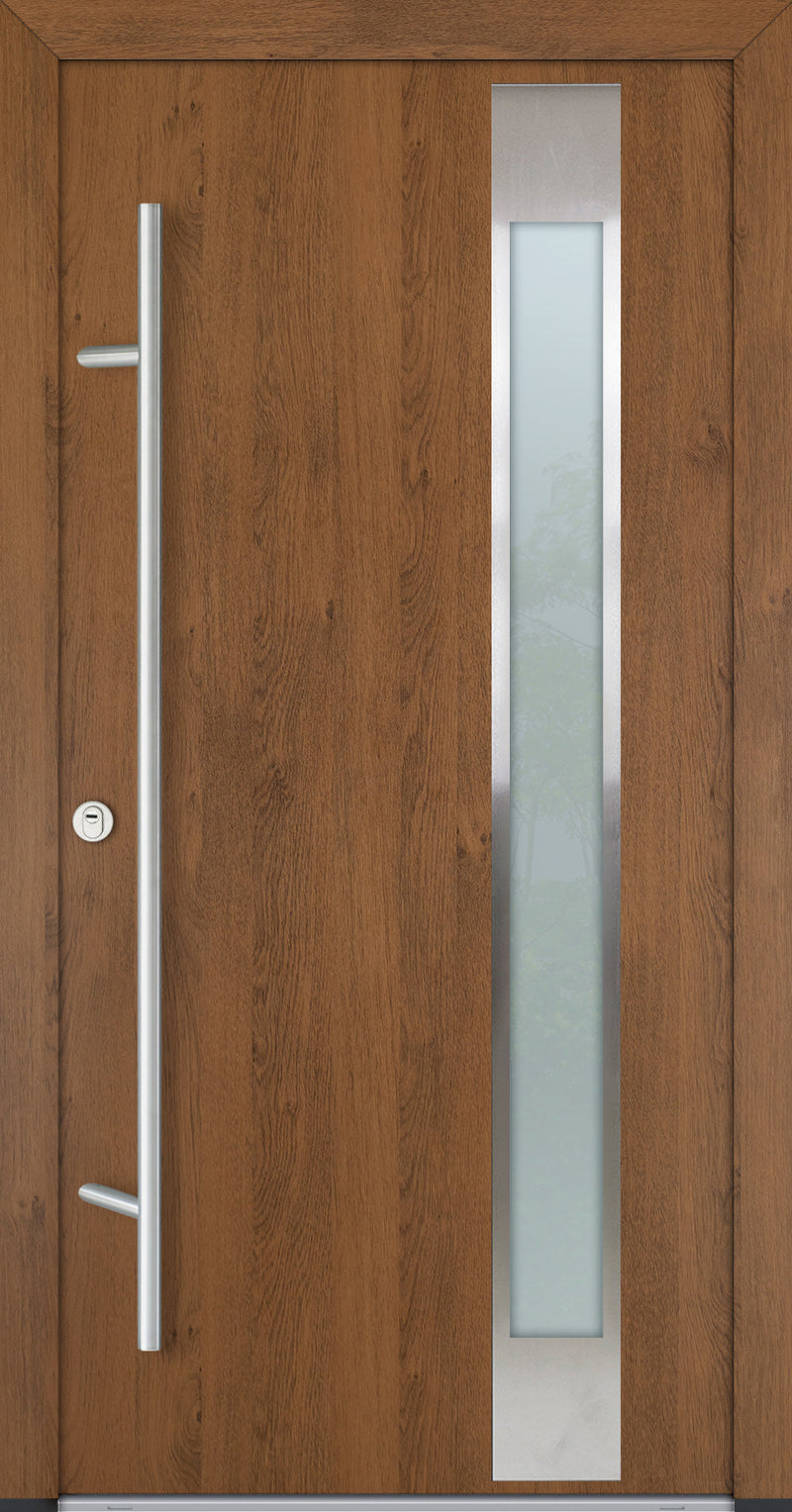 Turenwerke ALU-STEEL DS82 Design 04 Steel Door - Wood Finish Options