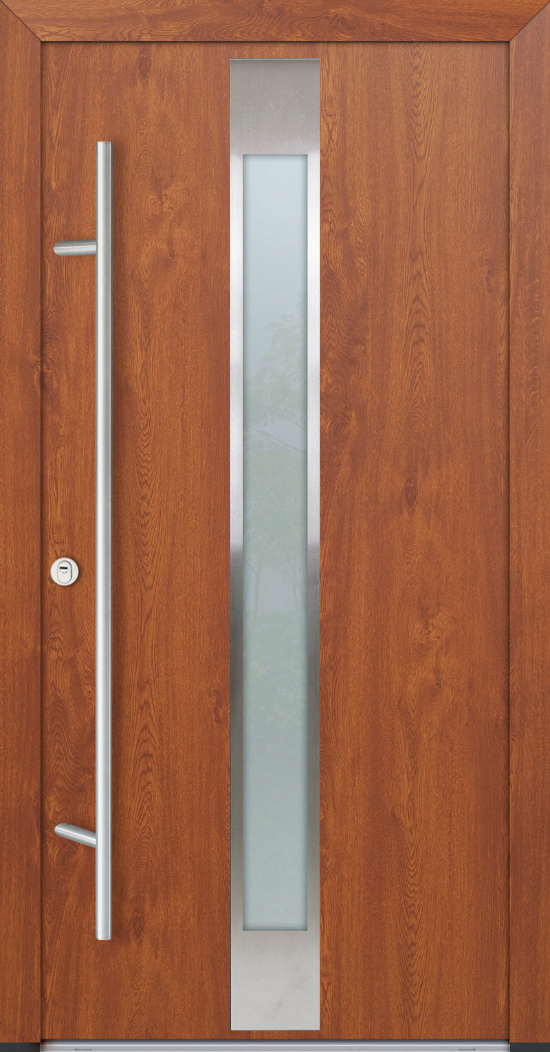 Turenwerke ALU-STEEL DS82 Design 05 Steel Door - Wood Finish Options