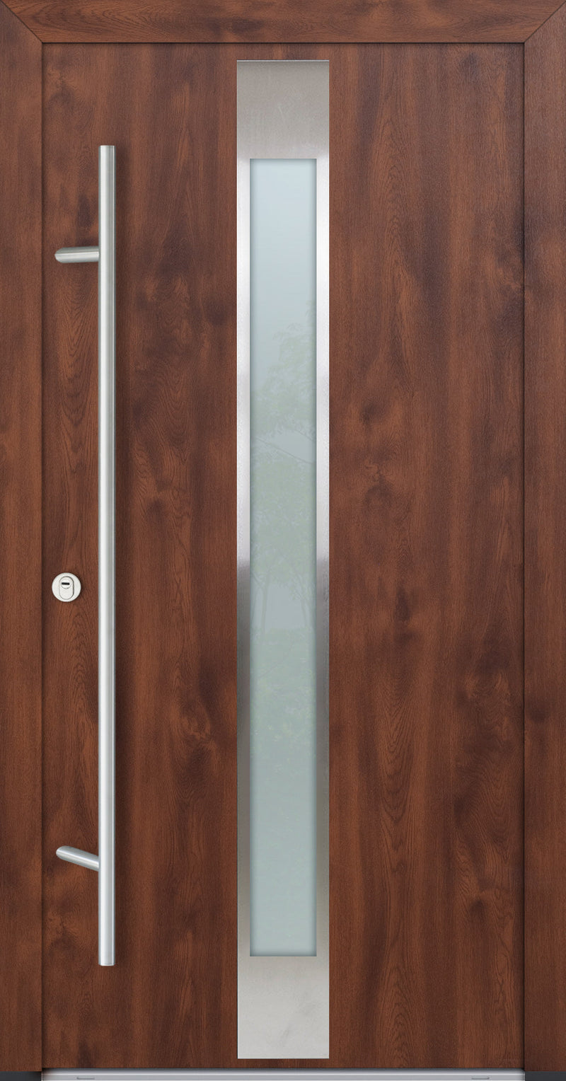 Turenwerke ALU-STEEL DS82 Design 05 Steel Door - Wood Finish Options