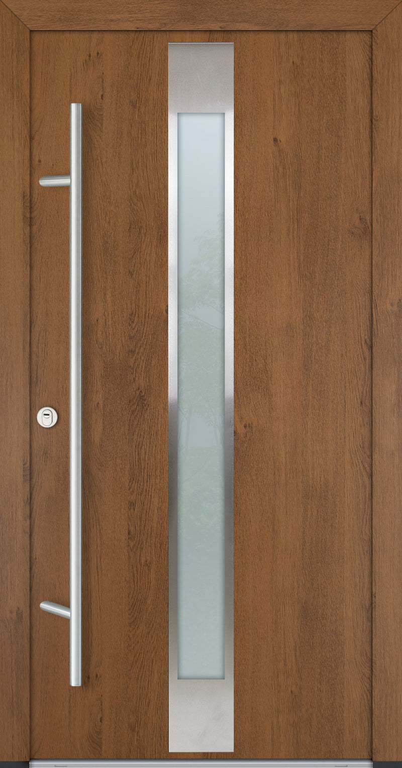 Turenwerke ALU-STEEL DS68 Design 05 Steel Door - Wood Finish Options