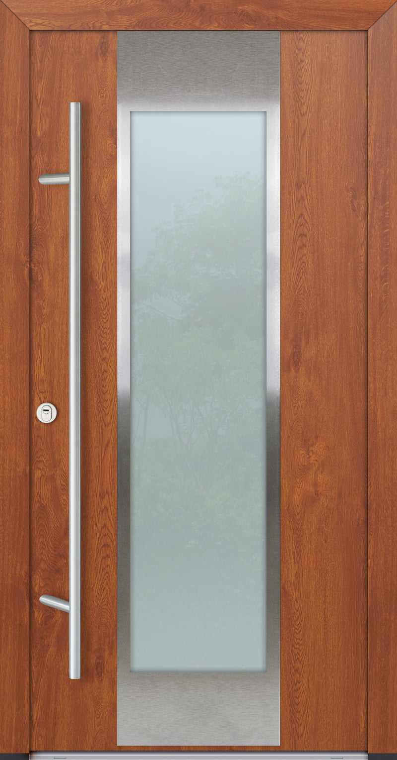 Turenwerke ALU-STEEL DS68 Design 08 Steel Door - Wood Finish Options