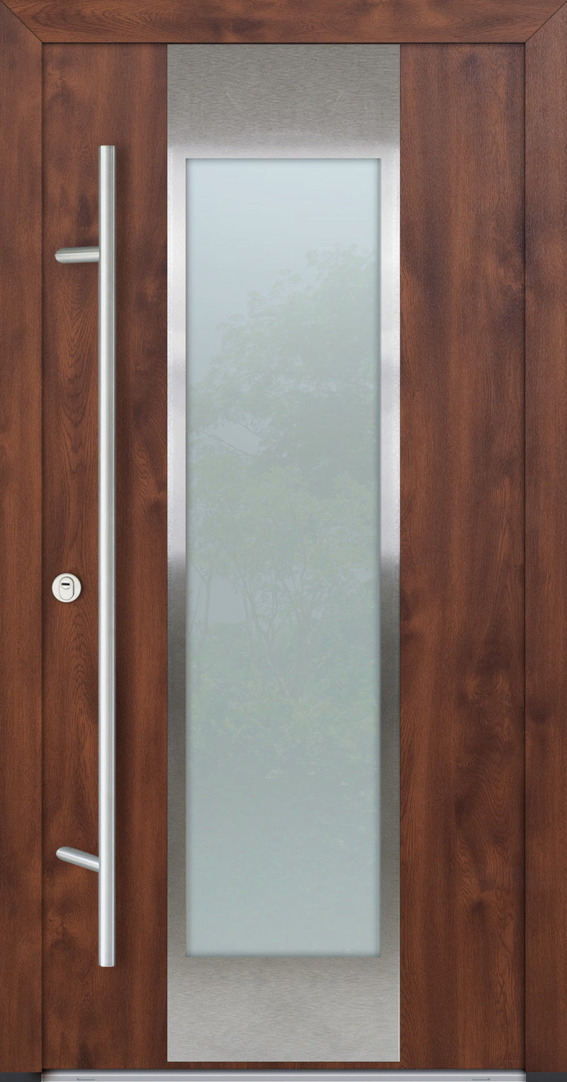 Turenwerke ALU-STEEL DS82 Design 08 Steel Door - Wood Finish Options