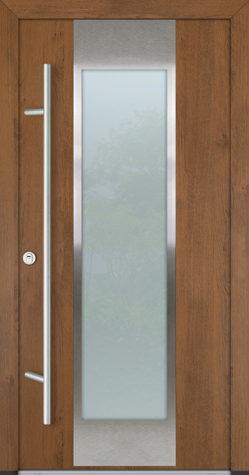 Turenwerke ALU-STEEL DS68 Design 08 Steel Door - Wood Finish Options