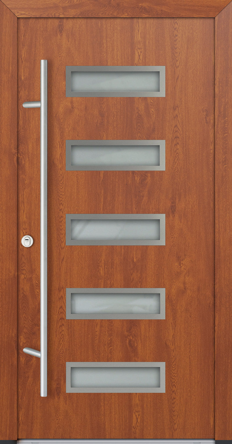 Turenwerke ALU-STEEL DS82 Design 11 Steel Door - Wood Finish Options