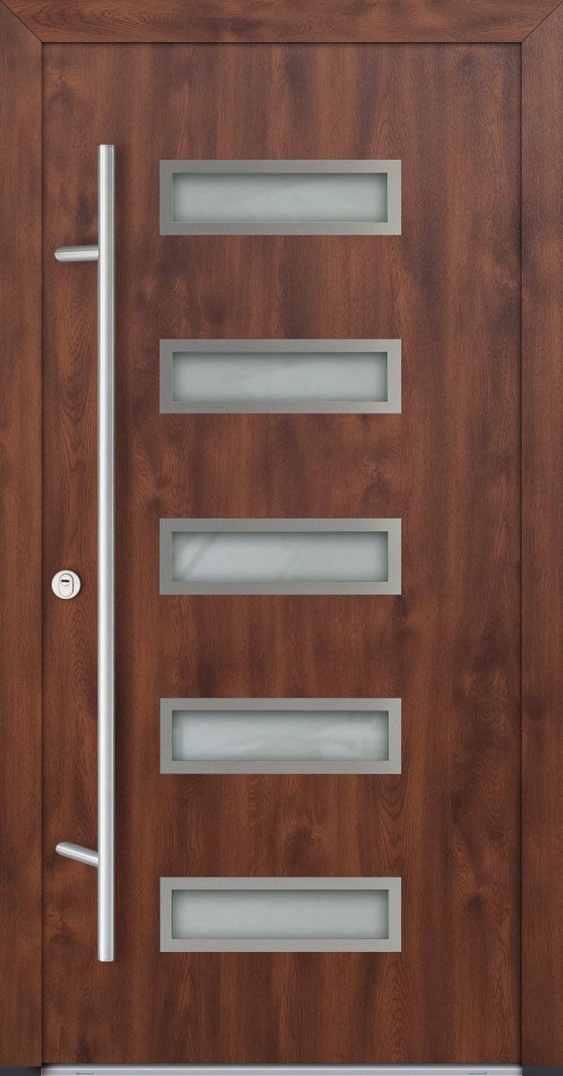 Turenwerke ALU-STEEL DS82 Design 11 Steel Door - Wood Finish Options