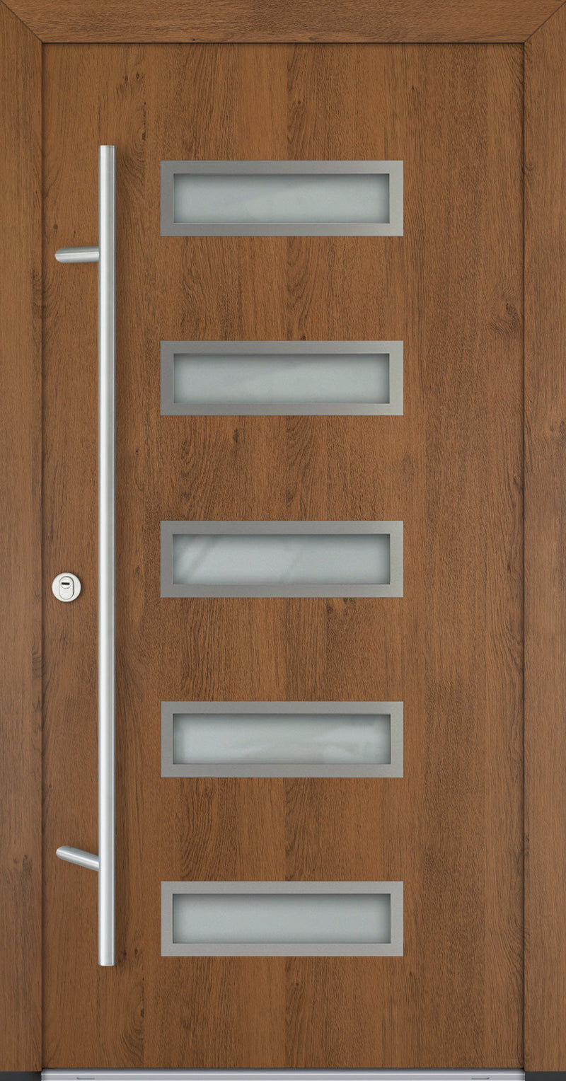 Turenwerke ALU-STEEL DS82 Design 11 Steel Door - Wood Finish Options