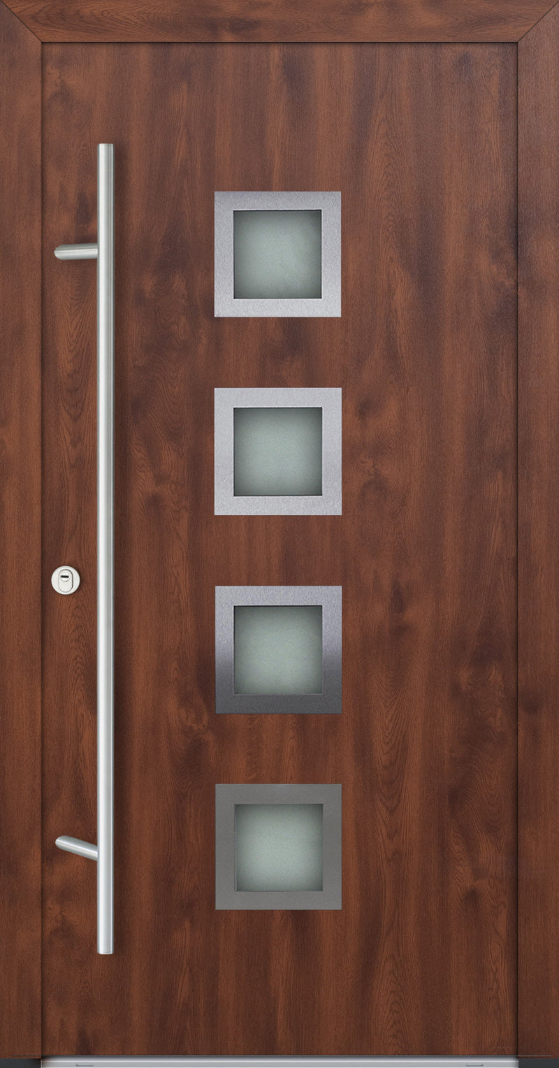 Turenwerke ALU-STEEL DS82 Design 13 Steel Door - Wood Finish Options