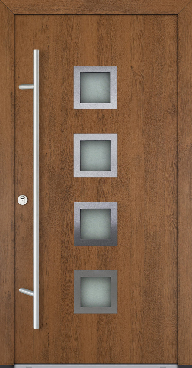 Turenwerke ALU-STEEL DS82 Design 13 Steel Door - Wood Finish Options