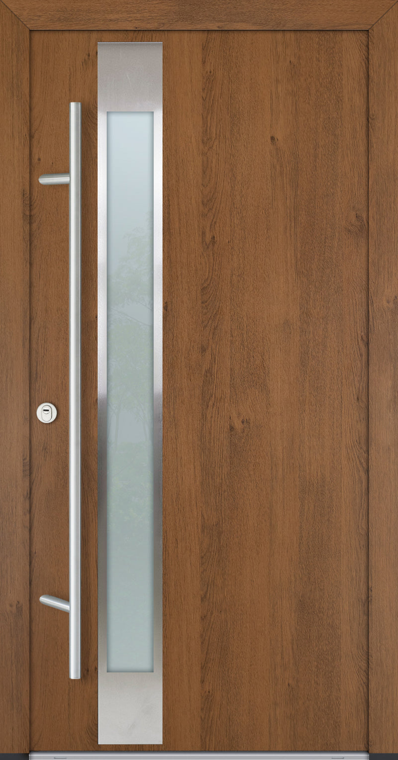 Turenwerke ALU-STEEL DS68 Design 14 Steel Door - Wood Finish Options