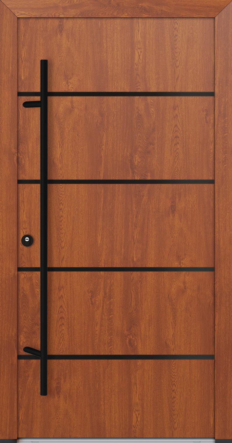 Turenwerke ALU-STEEL DS68 Design 22 Steel Door - Wood Finish Options - Blackline