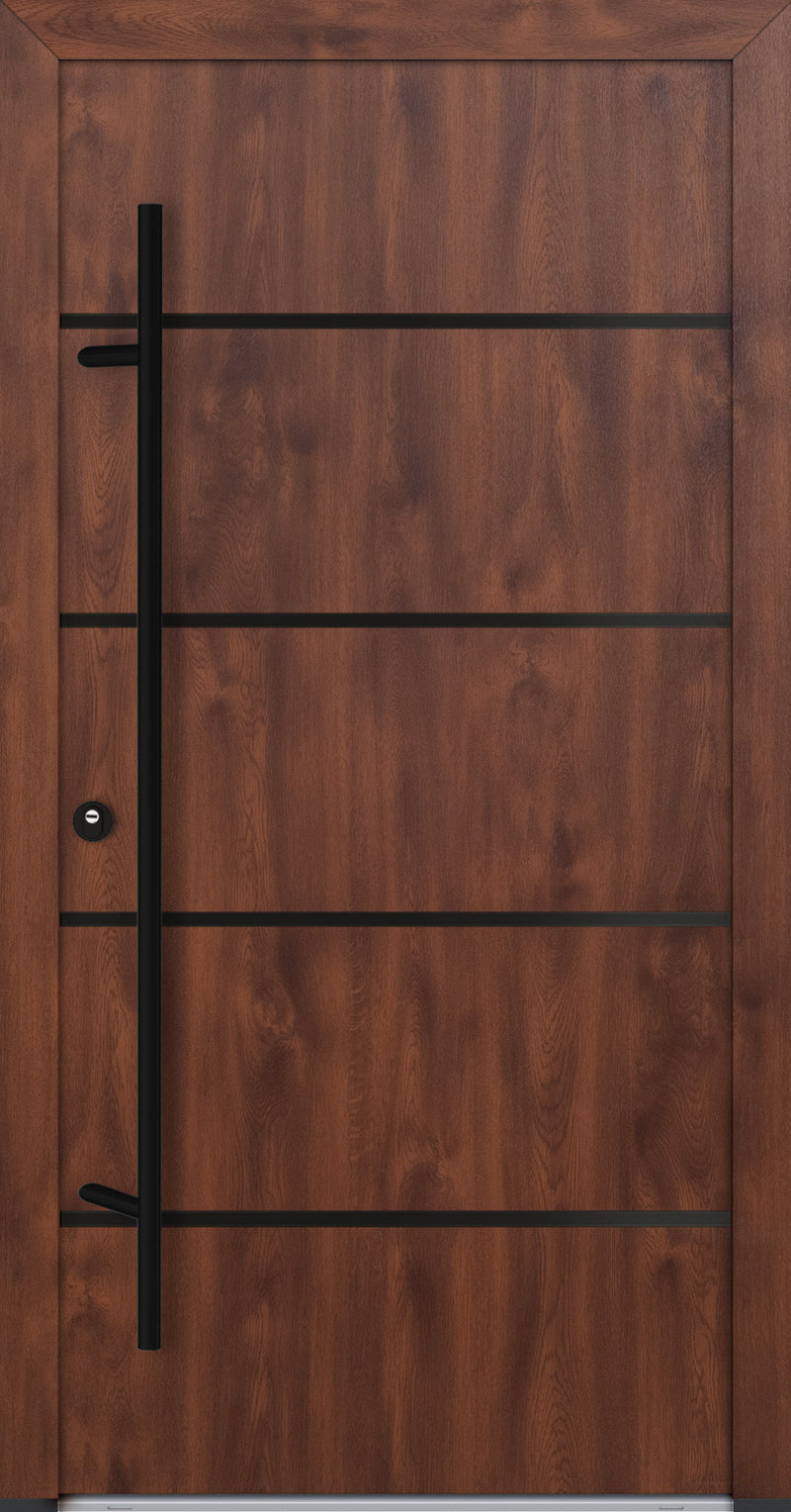 Turenwerke ALU-STEEL DS68 Design 22 Steel Door - Wood Finish Options - Blackline