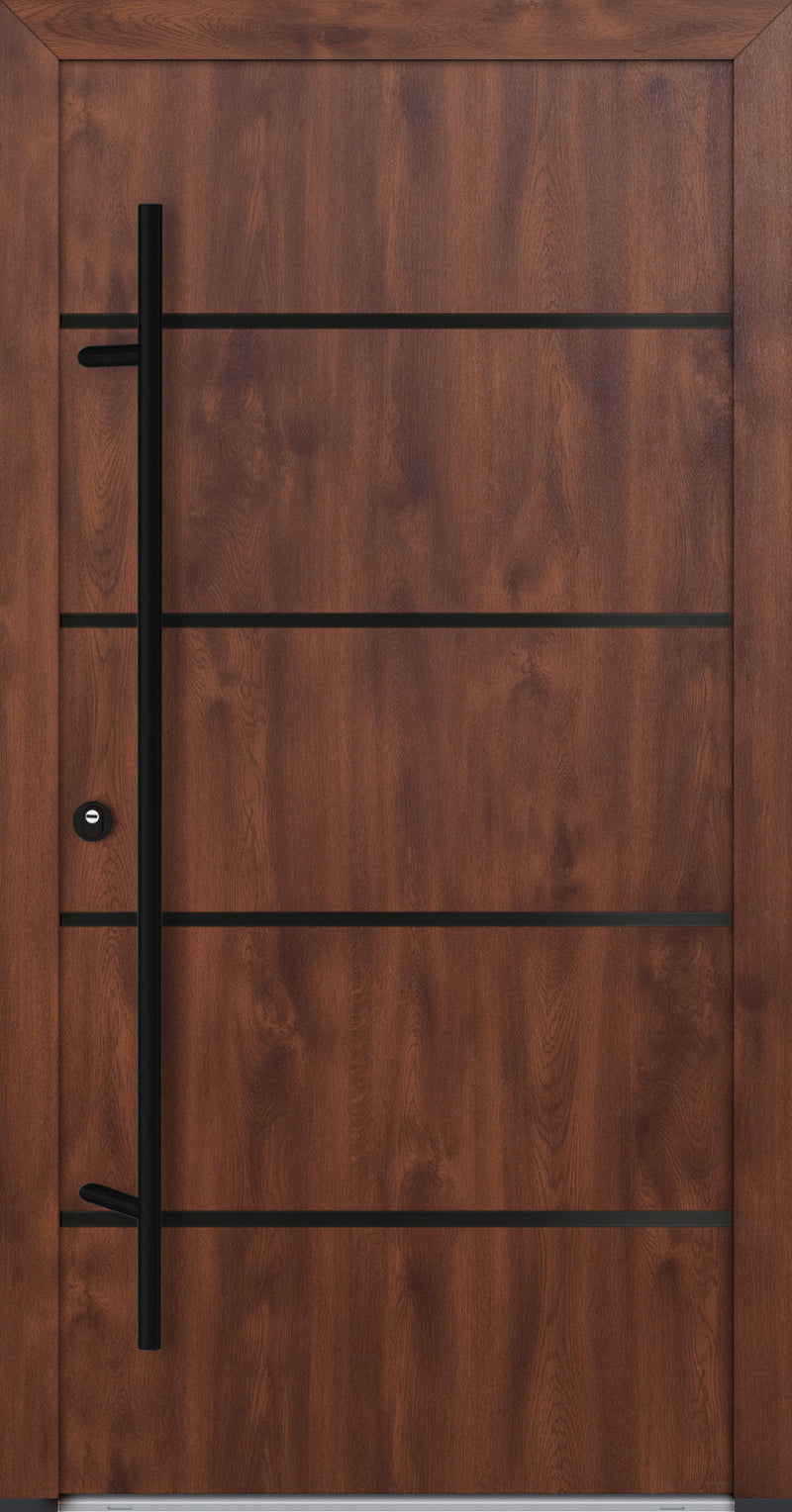 Turenwerke ALU-STEEL DS82 Design 22 Steel Door - Wood Finish Options - Blackline