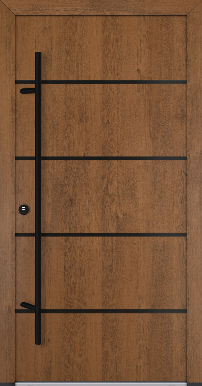 Turenwerke ALU-STEEL DS68 Design 22 Steel Door - Wood Finish Options - Blackline