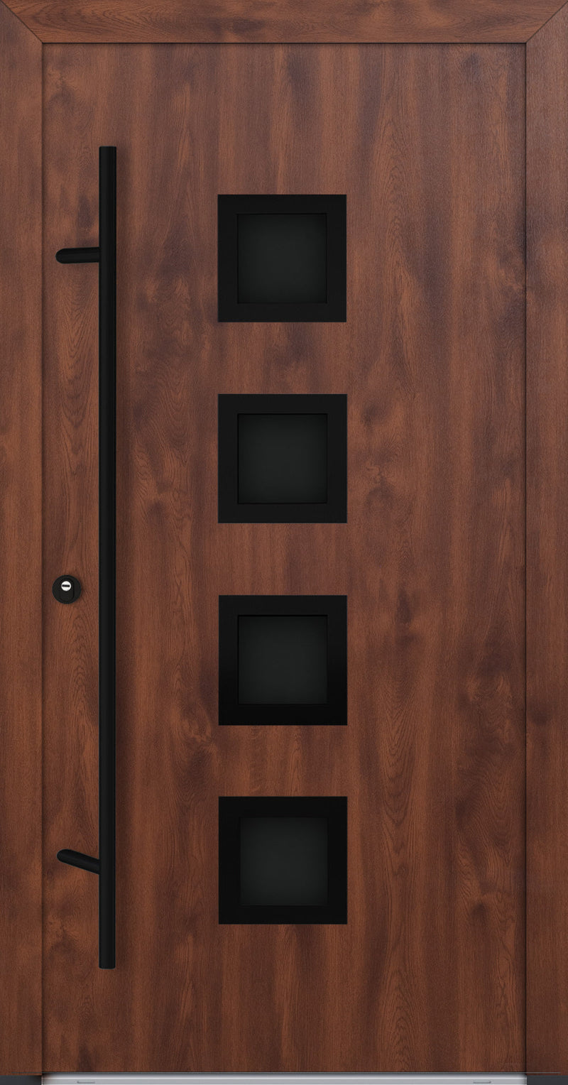 Turenwerke ALU-STEEL DS82 Design 33 Steel Door - Wood Finish Options - Blackline