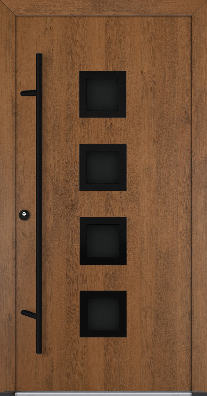 Turenwerke ALU-STEEL DS82 Design 33 Steel Door - Wood Finish Options - Blackline