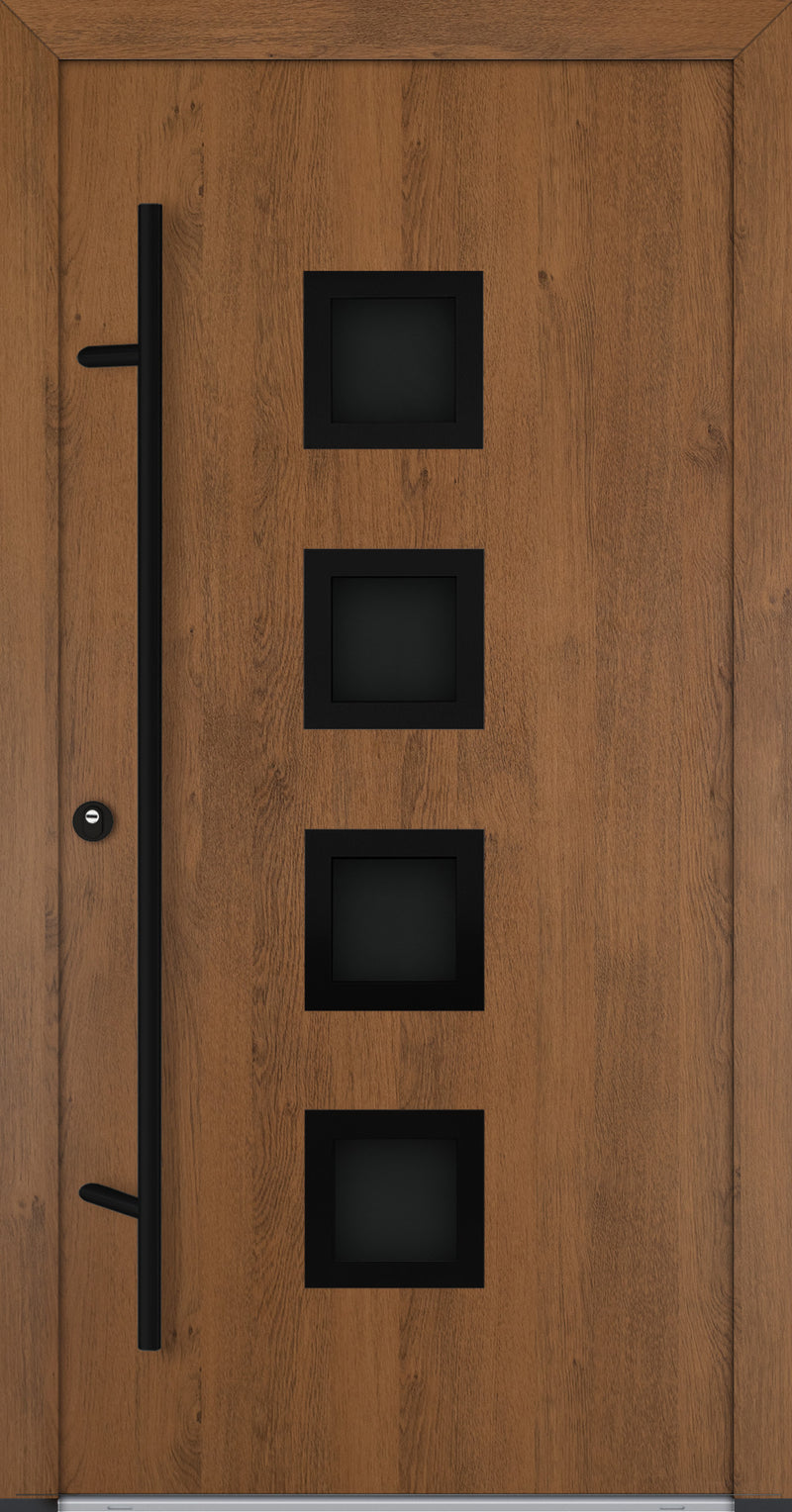 Turenwerke ALU-STEEL DS68 Design 33 Steel Door - Wood Finish Options - Blackline