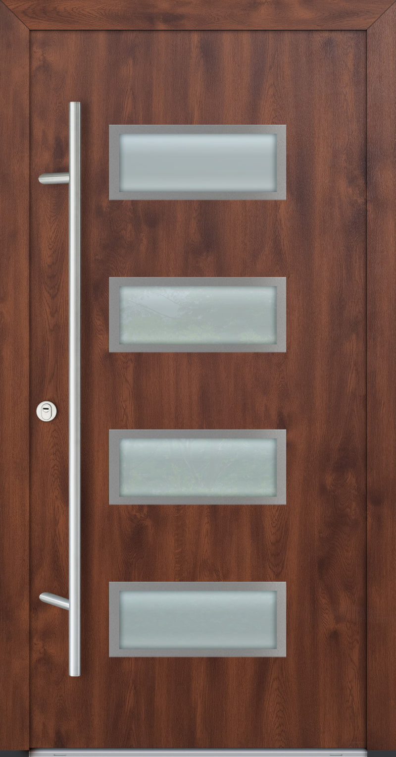 Turenwerke ALU-STEEL DS68 Design 42 Steel Door - Wood Finish Options