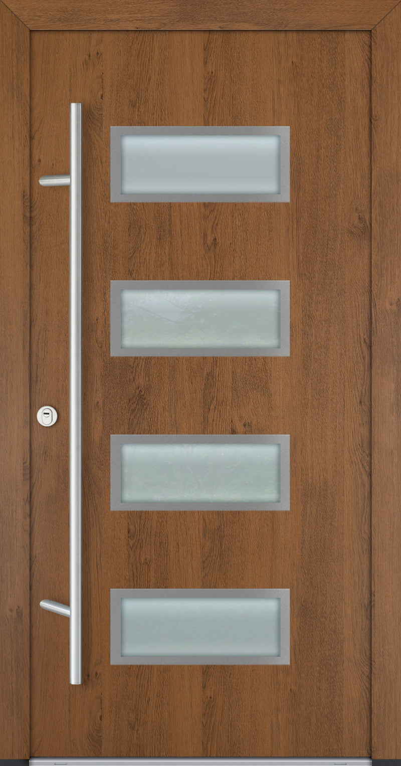 Turenwerke ALU-STEEL DS82 Design 42 Steel Door - Wood Finish Options