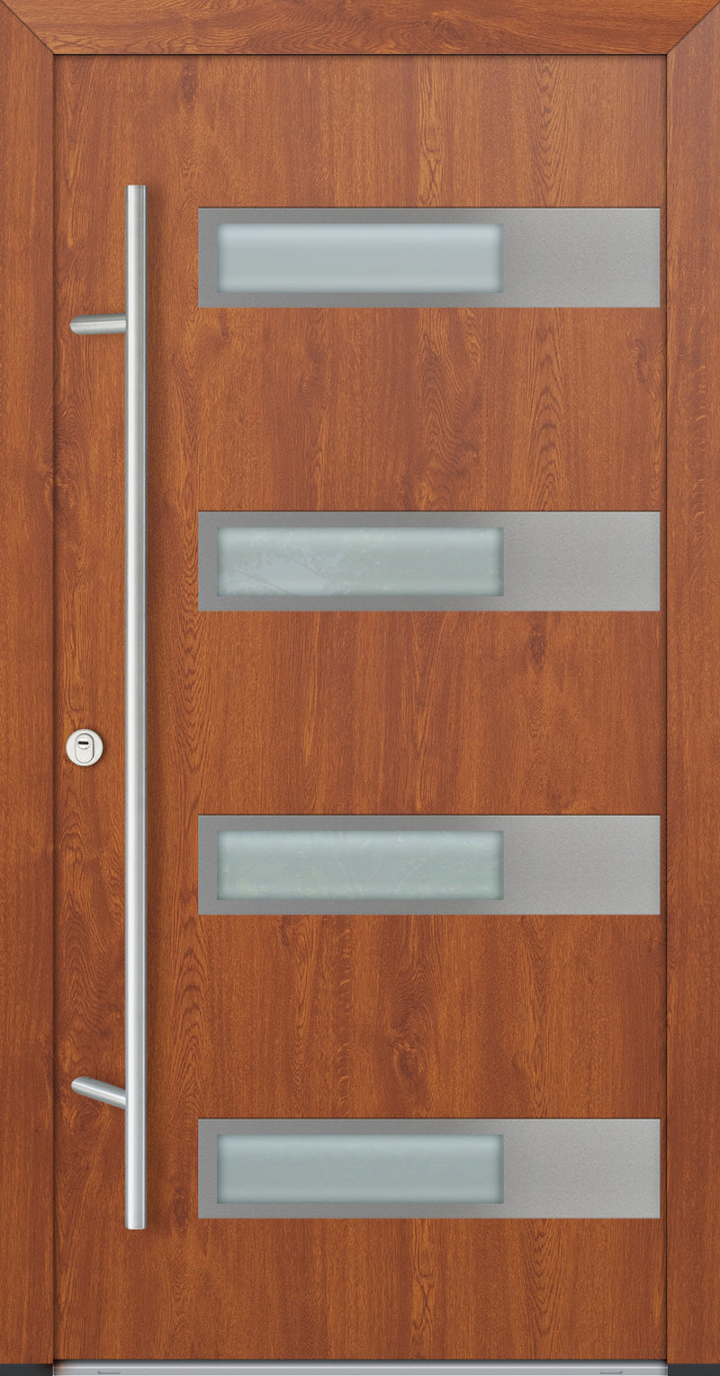 Turenwerke ALU-STEEL DS68 Design 43 Steel Door - Wood Finish Options