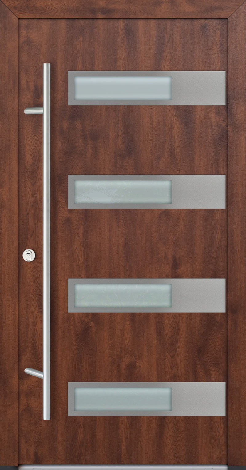 Turenwerke ALU-STEEL DS68 Design 43 Steel Door - Wood Finish Options