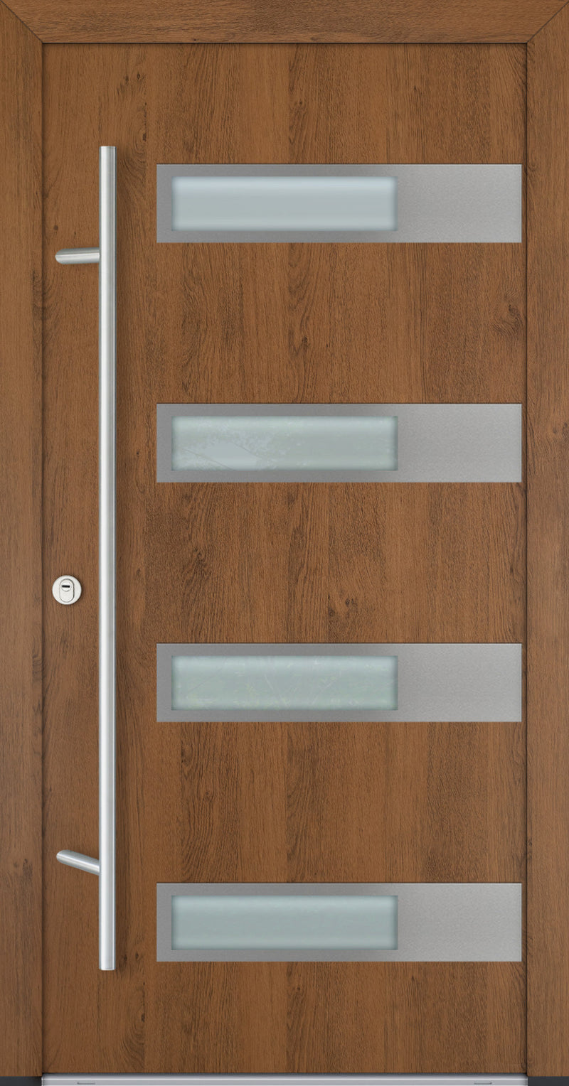 Turenwerke ALU-STEEL DS82 Design 43 Steel Door - Wood Finish Options