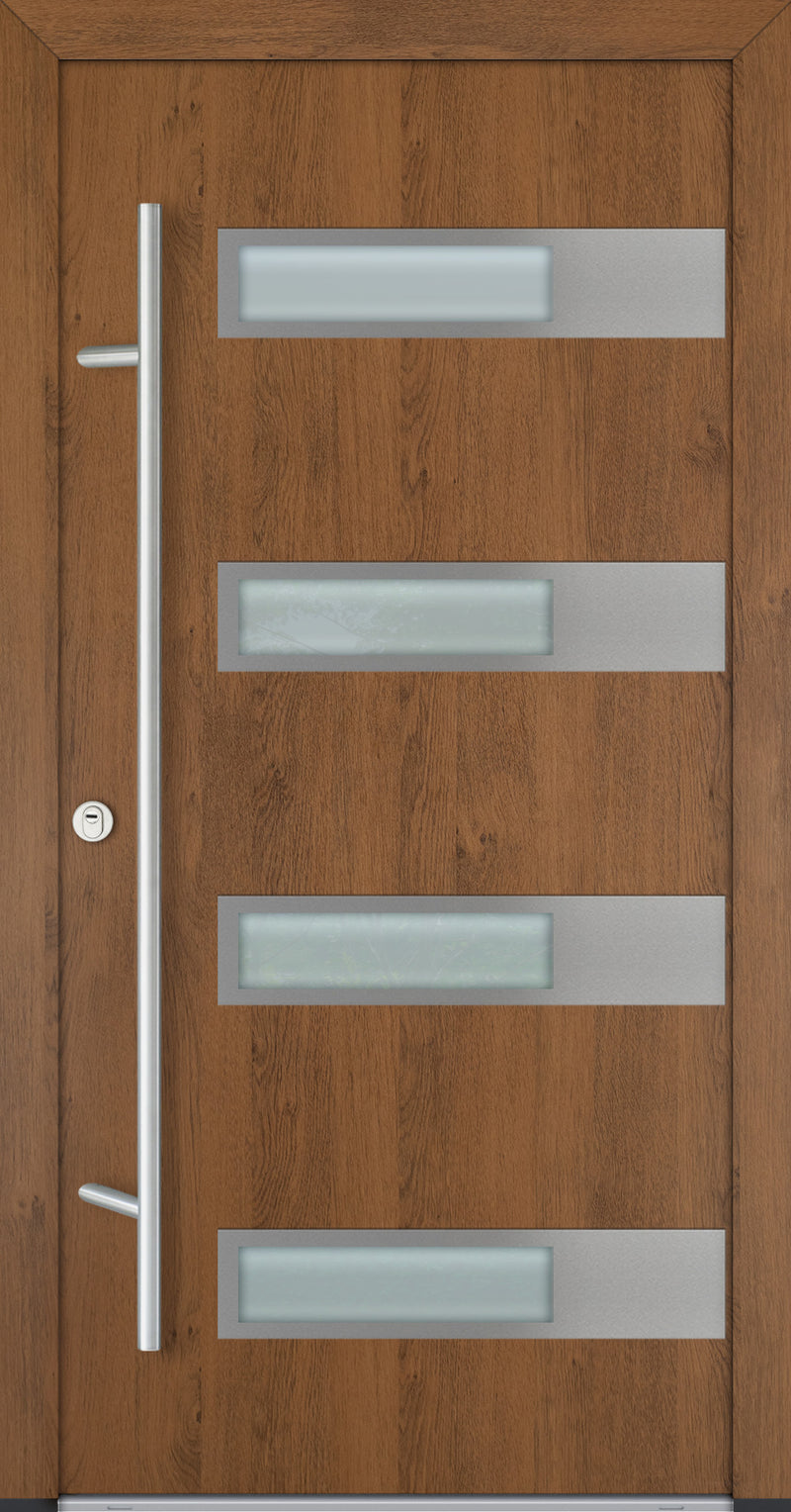 Turenwerke ALU-STEEL DS68 Design 43 Steel Door - Wood Finish Options