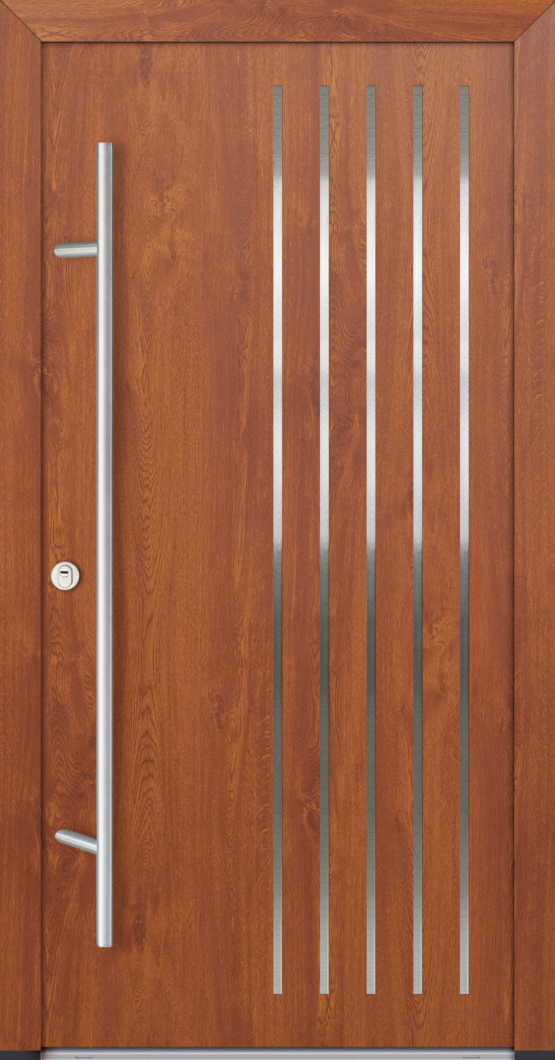 Turenwerke ALU-STEEL DS82 Design 44 Steel Door - Wood Finish Options