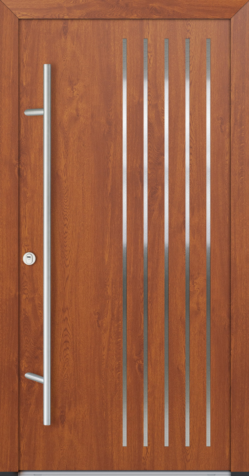 Turenwerke ALU-STEEL DS68 Design 44 Steel Door - Wood Finish Options