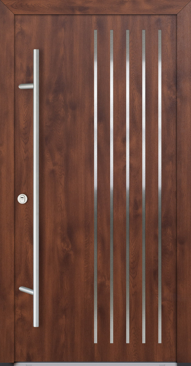 Turenwerke ALU-STEEL DS82 Design 44 Steel Door - Wood Finish Options