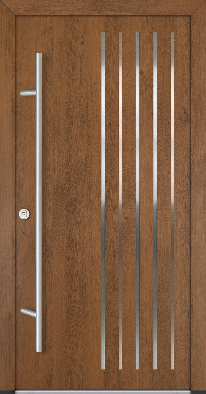 Turenwerke ALU-STEEL DS82 Design 44 Steel Door - Wood Finish Options