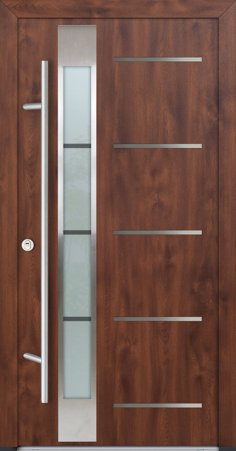 Turenwerke ALU-STEEL DS82 Design 45 Steel Door - Wood Finish Options